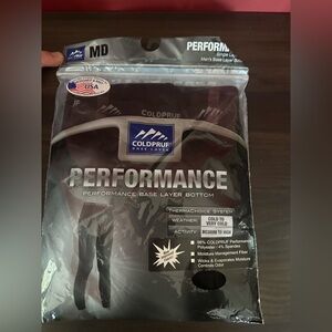 Coldpruf performance base layer black bottom size medium NWT